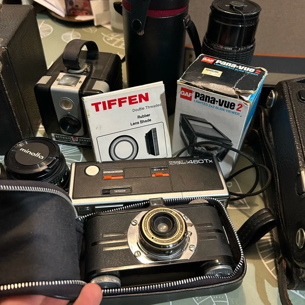 Sigma Beauty Black Telephoto‎ Lens and a whole lot of extra vintage camera eq